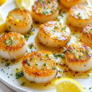 To make Lemon Garlic Butter Scallops, you need a few simple ingredients. Here’s what you’ll need: - 1 pound sea scallops, patted dry - 4 tablespoons unsalted butter - 3 cloves garlic, minced - Juice and zest of 1 lemon - 2 tablespoons fresh parsley, chopped - Salt and pepper to taste - Lemon wedges for serving Each ingredient plays a key role in creating a rich taste. The sea scallops are the star. They should be fresh and dry to get that perfect sear. The unsalted butter adds a creamy flavor, while garlic gives it a nice kick. Lemon juice and zest bring brightness, balancing the richness. Fresh parsley adds color and a fresh taste. Don’t forget salt and pepper; they enhance all the flavors. Serve with lemon wedges to add a zesty touch at the end. Gathering these ingredients is easy. You can find them in any grocery store. Having everything ready makes cooking smooth and fun. Enjoy the process, and get ready for a tasty meal! {{ingredient_image_1}} Start by ensuring the scallops are dry. This step is key for a good sear. I pat them dry with a paper towel. Next, I season the scallops with salt and pepper. A light sprinkle on both sides is enough. In a large skillet, I melt 2 tablespoons of butter over medium-high heat. Once the butter sizzles and foams, I add the scallops. I make sure not to overcrowd the pan. I cook them for 2-3 minutes without moving them. This helps form a golden crust. Then, I flip them carefully and check for doneness. They should cook for another 2-3 minutes until they are opaque. Once done, I transfer the scallops to a plate and cover them to keep warm. In the same skillet, I add the remaining 2 tablespoons of butter and minced garlic. I sauté the garlic for about 1 minute until it gets fragrant. I am careful not to burn it. Then, I add the lemon juice and zest, stirring to combine. I let the sauce simmer for 1-2 minutes to blend the flavors. Finally, I return the scallops to the skillet. I gently coat them in the lemon garlic butter sauce. This adds a bright, zesty flavor to the dish. To sear scallops well, start with dry scallops. Pat them with a paper towel. Dry scallops will get a nice crust. If they are wet, they will steam instead of sear. Space is key too. Do not overcrowd the pan. This way, the heat stays high, and your scallops cook evenly. To boost the flavor, try adding fresh herbs. Thyme or basil works great. You can also sprinkle in some red pepper flakes for heat. A dash of smoked paprika adds depth. Feel free to experiment with your favorite spices. When serving, use a nice plate. Arrange the scallops in a circle or in a line. Drizzle the sauce over them for a glossy look. Garnish with fresh parsley and lemon wedges. This adds color and freshness to your dish. Enjoy your beautiful creation! Pro Tips Dry Scallops for Perfect Sear: Ensure your scallops are patted dry before cooking. Moisture will prevent them from searing properly and developing a golden crust. Use High Heat: Cooking scallops on medium-high heat is essential. This helps achieve that beautiful caramelization on the outside while keeping the inside tender. Don’t Overcrowd the Pan: Give your scallops space in the skillet. Overcrowding will lower the temperature of the pan and lead to steaming instead of searing. Finishing Touch with Parsley: Stir in fresh parsley at the end for a burst of color and flavor. It enhances the dish and adds a fresh, aromatic note. {{image_2}} You can swap butter for olive oil for a lighter option. Olive oil adds a nice flavor, too. For a dairy-free choice, avocado oil works well. Try different seasonings like thyme or rosemary for a twist. You can also add red pepper flakes for some heat. If you want to serve more people, it’s easy to scale up this dish. Just double or triple the ingredients. Keep the same cooking time, but you may need a bigger pan. Cook in batches if your skillet can’t hold all the scallops at once. This helps them sear nicely. Pair your scallops with fresh sides. A simple green salad adds a nice crunch. You can also serve them with garlic bread to soak up the sauce. Roasted asparagus or sautéed spinach make great sides, too. For a heartier meal, try them with creamy risotto or pasta. To keep your lemon garlic butter scallops fresh, store them in an airtight container. Place the container in the fridge within two hours of cooking. They will stay good for up to two days. Make sure to separate the scallops from the sauce if possible. This way, they won’t get too soggy. When reheating scallops, the goal is to keep them tender. You can use a skillet or microwave. For the skillet, add a little butter or oil and heat on low. Cook for about 2-3 minutes until warmed through. In the microwave, heat them in short bursts of 30 seconds, checking often. This keeps them from overcooking. While I recommend eating scallops fresh, you can freeze them if needed. Place the scallops in a single layer on a baking sheet. Freeze until solid, then transfer them to a freezer-safe bag. They can last for up to three months. To thaw, place them in the fridge overnight or run them under cold water. Avoid using a microwave for thawing, as it may cook them unevenly. Scallops should cook for about 4 to 6 minutes total. Start with 2 to 3 minutes on one side. When they turn golden brown, flip them. Cook for another 2 to 3 minutes. You want them opaque and firm. If they are overcooked, they become rubbery. Yes, you can use frozen scallops. Make sure to thaw them first. Place them in the fridge overnight or run cold water over them. Frozen scallops need a little more cooking time. They might also release more water, so dry them well before cooking. Lemon Garlic Butter Scallops pair well with many sides. Try serving them with: - Garlic mashed potatoes - Steamed asparagus - Fresh salad with lemon vinaigrette - Crusty bread to soak up the sauce For drinks, a crisp white wine or sparkling water enhances the meal. This post gave you a clear guide to making Lemon Garlic Butter Scallops. We covered the ingredients, cooking steps, and tips for perfect scallops. I shared ideas for variations and storage methods too. Now, you can impress your family and friends with this dish. Follow these steps, and enjoy the fresh flavors. Cooking can be fun and easy with the right tools and tips! Enjoy your meal!