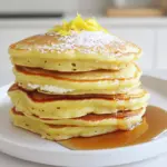 To make Lemon Ricotta Pancakes, gather these fresh and simple ingredients: - 1 cup ricotta cheese - 2 large eggs - 1/4 cup milk - 1 tablespoon lemon zest - 2 tablespoons fresh lemon juice - 1/2 teaspoon vanilla extract - 1 cup all-purpose flour - 2 teaspoons baking powder - 1/4 teaspoon baking soda - 1/4 teaspoon salt - 2 tablespoons sugar - Butter or oil, for cooking These ingredients come together to create pancakes that are light, fluffy, and filled with lemon flavor. The ricotta cheese adds creaminess and a rich texture. The fresh lemon juice and zest give the pancakes a bright and tangy taste. This combination makes each bite a delightful treat. Ricotta cheese is key for the fluffy texture. It helps the pancakes rise and stay moist. Eggs bind everything together and add richness, while milk helps to achieve the right batter consistency. Lemon zest and juice bring a fresh, citrus touch. Vanilla extract rounds out the flavors, making these pancakes more delightful. The baking powder and baking soda help the pancakes puff up, giving them that airy quality we all love. Grab these ingredients before you start cooking. They make a difference in the final dish. Enjoy the process of mixing and cooking, and soon you'll have a stack of lemon ricotta pancakes ready to enjoy! Start with a large bowl. Add the ricotta cheese, eggs, milk, lemon zest, lemon juice, and vanilla extract. Whisk everything together until it is smooth. This mixture will give the pancakes a creamy texture and bright flavor. In another bowl, mix together the flour, baking powder, baking soda, salt, and sugar. Make sure to combine these well. This step is key for the pancakes to rise and be fluffy. Heat a non-stick skillet over medium heat. Lightly grease the skillet with butter or oil. Pour about 1/4 cup of the batter onto the skillet for each pancake. Cook for 2-3 minutes until bubbles form on the surface. Flip the pancake and cook for another 2 minutes until golden. Remove from the skillet and keep warm while you cook the rest. Enjoy these pancakes warm with maple syrup or dusted with powdered sugar! To make the best lemon ricotta pancakes, don’t overmix your batter. Overmixing makes pancakes dense and tough. When you combine the dry and wet ingredients, stir gently. It’s okay if there are a few lumps; they help keep the pancakes light. Ricotta cheese is key for fluffiness. It adds moisture and airiness. This cheese gives a creamy texture that makes each bite delightful. The right skillet temperature is crucial. Heat your skillet over medium heat, not high. If it’s too hot, pancakes will burn outside but stay raw inside. You can test the heat by sprinkling a few drops of water. If they dance and sizzle, your skillet is ready. Look for bubbles forming on the surface of the pancake before flipping. This shows they are cooked enough on one side. When golden brown, they are perfect! These pancakes shine with toppings. I love drizzling warm maple syrup over them. A dusting of powdered sugar adds sweetness. For a fresh twist, garnish with extra lemon zest or fresh berries. Blueberries or strawberries work great! You can even add a dollop of whipped cream for extra indulgence. These toppings enhance the pancakes and make your plate look beautiful. {{image_2}} You can easily switch up the flavors of your lemon ricotta pancakes. Adding blueberries or chocolate chips brings a new twist. Blueberries add a burst of sweetness, while chocolate chips give a rich touch. Just fold them into the batter before cooking. You can also try different citrus options. Lime or orange zest can give pancakes a fresh taste. This simple swap keeps things exciting and flavorful. If you need a gluten-free option, you can use almond flour or oat flour instead of all-purpose flour. These flours work well and keep the pancakes fluffy. Just replace the cup of all-purpose flour with the same amount of your chosen gluten-free flour. For a vegan twist, swap the ricotta cheese with silken tofu for a smooth texture. You can use plant-based milk, like almond or oat milk, in place of regular milk. Replace the eggs with flax eggs. To make a flax egg, mix one tablespoon of ground flaxseed with two and a half tablespoons of water. Let it sit for a few minutes until it thickens. These swaps will help you enjoy delicious pancakes while sticking to a plant-based diet. To keep your Lemon Ricotta Pancakes fresh, store them in an airtight container. Layer parchment paper between pancakes to avoid sticking. Place the container in the fridge if you plan to eat them within three days. If you want to save them for longer, freeze the pancakes. Wrap each pancake in plastic wrap and then put them in a freezer bag. They can last up to two months in the freezer. For reheating, the best method is using a skillet. Heat the skillet over medium-low heat. Place the pancakes on the skillet for about one to two minutes on each side. This warms them up nicely and keeps them fluffy. You can also use the microwave. Heat them for about 20 seconds. Be careful not to overheat, or they will get tough. Enjoy your pancakes warm and tasty! Lemon ricotta pancakes are special because they use ricotta cheese. This adds creaminess and moisture. The ricotta makes them fluffier and richer than regular pancakes. The lemon zest and juice provide a fresh, bright flavor. This unique taste sets them apart from the usual pancake recipe. Yes, you can use non-dairy milk. Almond milk, soy milk, or oat milk work well. Just make sure to choose an unsweetened type. This keeps the balance of flavors right. The pancakes will still turn out fluffy and delicious. You can store these pancakes in the fridge for up to three days. Keep them in an airtight container. For longer storage, freeze them for up to two months. Just place parchment paper between each pancake before freezing. This makes it easy to separate them when you want to eat. Many toppings go great with lemon ricotta pancakes. Here are some ideas: - Maple syrup - Fresh berries (like strawberries or blueberries) - Powdered sugar - Whipped cream - Extra lemon zest These toppings enhance the flavor and make the pancakes even more enjoyable. Yes, you can make the batter ahead of time. Store it in the fridge for up to 24 hours. Just cover the bowl with plastic wrap. Before cooking, stir the batter gently. If it thickens, you can add a little milk to loosen it up. This saves time for a quick breakfast or brunch. In this post, we explored how to make delicious Lemon Ricotta Pancakes. You learned about the ingredients you’ll need and how to mix them perfectly. We discussed tips for fluffy pancakes and variations to make them your own. Lastly, we covered storage and reheating to enjoy them later. Enjoy these pancakes for breakfast and impress your family. They’re easy, fun, and tasty!