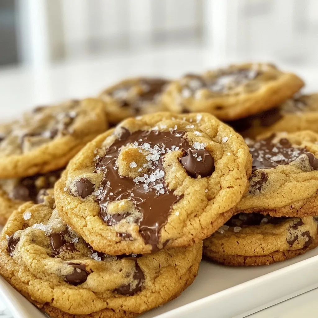 To make bakery-style chocolate chip cookies, gather these simple ingredients: - 2 1/4 cups all-purpose flour - 1 teaspoon baking soda - 1/2 teaspoon salt - 1 cup unsalted butter, softened - 3/4 cup granulated sugar - 3/4 cup brown sugar, packed - 1 teaspoon vanilla extract - 2 large eggs - 2 cups semi-sweet chocolate chips - 1/2 cup chopped walnuts or pecans (optional) - Flaky sea salt for sprinkling You can swap some ingredients for different flavors or dietary needs: - Use coconut oil instead of butter for a dairy-free version. - Replace all-purpose flour with a gluten-free blend. - Use dark chocolate chips for a richer taste. - Maple syrup can replace granulated sugar for a unique flavor. - Omit nuts if you prefer a nut-free cookie. Using quality ingredients can make a big difference. Here are my top picks: - For flour, I recommend King Arthur Flour or Bob’s Red Mill. - Choose Plugra or Kerrygold for rich, creamy butter. - Ghirardelli or Nestlé Toll House make great chocolate chips. - Use Diamond Crystal for flaky sea salt, as it melts beautifully on cookies. {{ingredient_image_1}} Start by cleaning your kitchen. Gather all your tools and ingredients. You will need: - 2 1/4 cups all-purpose flour - 1 teaspoon baking soda - 1/2 teaspoon salt - 1 cup unsalted butter, softened - 3/4 cup granulated sugar - 3/4 cup brown sugar, packed - 1 teaspoon vanilla extract - 2 large eggs - 2 cups semi-sweet chocolate chips - 1/2 cup chopped walnuts or pecans (optional) - Flaky sea salt for sprinkling Make sure your butter is soft. It helps mix well. Preheat your oven to 350°F (175°C). Line two baking sheets with parchment paper. This makes for easy cleanup. In a small bowl, mix the flour, baking soda, and salt. Set it aside for now. In a larger bowl, cream the softened butter, granulated sugar, and brown sugar. Use a hand mixer or a stand mixer for this. Mix until it looks light and fluffy, about 2-3 minutes. Next, add the vanilla and eggs, one at a time. Mix well after each egg. This makes the batter smooth. Gradually add the dry mix to the wet mix. Use low speed to avoid overmixing. Just mix until you see no flour. Now, stir in the chocolate chips and nuts if you want. Use a spatula or wooden spoon for even mixing. Use a cookie scoop or a tablespoon to drop dough on the baking sheets. Space them at least 2 inches apart. For bakery-style cookies, use a larger scoop. Sprinkle a bit of flaky sea salt on each dough ball. This adds a nice touch. Bake the cookies for 10-12 minutes. Look for golden edges and slightly underbaked centers. They will firm up while cooling. After baking, let them cool on the sheets for about 5 minutes. Then, move them to a wire rack to cool completely. For the perfect cookie, watch the baking time closely. The edges should be golden brown, while the centers remain soft. This gives you that chewy, bakery-style texture. The sprinkle of sea salt enhances the flavor. It balances the sweetness. When done, the cookies should look thick and inviting. Serve them warm or store them in an airtight container. Enjoy your tasty treats! Baking can be tricky, but simple steps help. Always measure your flour properly. Use a spoon to fluff the flour, then spoon it into the measuring cup. This method prevents too much flour in your dough. Mix your ingredients in stages. Cream the butter and sugars well before adding eggs. If you add everything at once, the dough may not mix well. Lastly, don’t overmix once you add the dry ingredients. This keeps your cookies soft. To get the best cookie dough, use softened butter. This helps create a creamy texture. If your butter is cold, your cookies will be hard. Mix the butter and sugars until they are light and fluffy. This step adds air and makes the cookies rise. Chill your dough for at least 30 minutes before baking. Chilling helps the cookies keep their shape. If you skip this step, the cookies may spread too much. For a bakery-style look, use a larger cookie scoop. This gives you thick, chewy cookies. Ingredient temperatures matter a lot. Use room temperature eggs and butter for the best results. Cold ingredients can lead to uneven mixing. Accurate measurements are key. Use a kitchen scale if you have one. It ensures you add the right amounts. For example, too much flour can make your cookies dry. Always check your ingredients before you start baking. This way, you can enjoy perfect cookies every time! Pro Tips Chill the Dough: For even better flavor and texture, chill your cookie dough for at least 30 minutes before baking. This helps the flavors meld together and keeps the cookies thick. Don’t Overbake: Remove the cookies from the oven when the edges are golden brown but the centers are still soft. They will continue to cook as they cool, ensuring a chewy center. Use a Variety of Chocolate: Mix semi-sweet chocolate chips with dark or milk chocolate for a more complex flavor profile. You can also add chocolate chunks for extra texture. Experiment with Mix-ins: Feel free to customize your cookies by adding different nuts, dried fruits, or spices like cinnamon for a unique twist on the classic chocolate chip cookie. {{image_2}} You can easily customize your bakery-style chocolate chip cookies. Adding nuts brings a nice crunch. I love using chopped walnuts or pecans. They add a rich flavor. If you want more chocolate, try mixing different types. You can use dark chocolate or white chocolate chips. This gives your cookies a fun twist. Add in some chocolate chunks for extra gooeyness. To create a unique flavor, consider adding espresso powder. Just a teaspoon can deepen the chocolate taste. You can also try adding spices like cinnamon or nutmeg. These spices give warmth and depth. For a fun twist, mix in a little orange zest. This brightens the flavor and makes it special. If you need gluten-free cookies, use gluten-free flour. It works well in this recipe. Just make sure to check the mix for a good blend. For a vegan version, swap the butter with coconut oil. Use flax eggs instead of regular eggs. Mix one tablespoon of flaxseed meal with three tablespoons of water. Let it sit for five minutes to thicken. These swaps keep the cookies tasty while meeting dietary needs. To keep your bakery-style chocolate chip cookies fresh, store them in an airtight container. This helps to keep them soft and chewy. Place parchment paper between layers if you stack them. This prevents sticking. Keep the container at room temperature for the best taste. Freezing cookies is simple and smart. First, let your cookies cool completely. Then, place them in a single layer on a baking sheet. Freeze for about an hour. Once frozen, transfer them to a freezer-safe bag. Make sure to remove as much air as possible. You can freeze the dough too. Just scoop the dough onto a baking sheet, freeze, and then store in a bag. Bakery-style chocolate chip cookies last about one week at room temperature. For frozen cookies, they can last up to three months. To keep them fresh, avoid heat and moisture. If you see any signs of drying out, enjoy them quickly! For the best taste, eat them warm after warming in the oven for a few minutes. Bakery-style cookies are larger and thicker than regular cookies. They have a soft center and crispy edges. I use a bigger scoop for the dough. This helps create a taller cookie. The flaky sea salt on top adds a great flavor contrast. The mix of brown and white sugar gives them a rich taste. The combination of chocolate chips and optional nuts also makes them special. Yes, you can make the dough ahead of time. Just mix it and store it in the fridge. Wrap it well in plastic wrap or keep it in an airtight container. It can stay fresh for up to three days. You can also freeze the dough. Scoop the dough onto a baking sheet and freeze it until firm. Then, transfer the dough balls to a freezer bag. They can last for up to three months. When you're ready to bake, just add a few extra minutes to the baking time. To check if the cookies are done, look for golden edges. The centers should look slightly underbaked. They will firm up as they cool. Bake them for about 10-12 minutes at 350°F. Keep an eye on them during the last few minutes. If you're unsure, you can always do a quick taste test. Enjoy! We covered the key parts of making great cookies. You learned about ingredients, prep steps, and tips to avoid mistakes. Variations help you add your twist. Plus, I shared how to store cookies to keep them fresh longer. Baking cookies can be fun and rewarding. With these steps, you can create treats that impress. Happy baking!