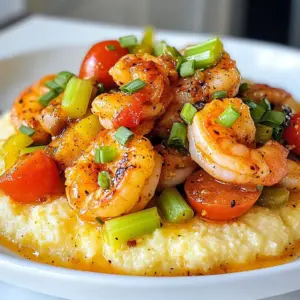 To make Cajun shrimp and grits, you need the following: - 1 cup stone-ground grits - 4 cups water - 1 teaspoon salt - 2 tablespoons butter - 1 cup shredded sharp cheddar cheese - 1 pound large shrimp, peeled and deveined - 2 tablespoons Cajun seasoning - 1 tablespoon olive oil - 1/2 cup green bell pepper, diced - 1/2 cup celery, diced - 1/2 cup onion, finely chopped - 2 cloves garlic, minced - 1 cup cherry tomatoes, halved - 1/4 cup scallions, sliced (for garnish) - Salt and pepper to taste When choosing shrimp, look for the following: - Color: Fresh shrimp should have a nice, clear color. Avoid shrimp that look dull or discolored. - Smell: They should smell like the ocean, not like ammonia. A strong odor signals spoilage. - Texture: The shrimp should feel firm and springy. If they feel slimy, skip them. - Shell: If buying shell-on shrimp, check for a clean shell. Any black spots mean they are not fresh. For this dish, stone-ground grits are the best choice. They have a rich flavor and creamy texture. Look for these options: - White stone-ground grits: These offer a subtle taste that pairs well with shrimp. - Yellow stone-ground grits: They provide a slightly nuttier flavor and vibrant color. - Quick-cooking grits: If you’re short on time, these cook faster but may lack depth. Choosing the right ingredients makes a big difference in taste. Enjoy crafting this flavorful dish! {{ingredient_image_1}} Start by heating 4 cups of water in a medium pot. Bring it to a boil. Once boiling, add 1 teaspoon of salt. Now, slowly whisk in 1 cup of stone-ground grits. This helps prevent lumps. Lower the heat to low and let it cook. Stir often for about 20 to 25 minutes. You want the grits to be thick and creamy. When they are done, stir in 2 tablespoons of butter and 1 cup of shredded sharp cheddar cheese. Mix until melted and smooth. Set the grits aside while you cook the shrimp. Grab a large skillet and heat 1 tablespoon of olive oil over medium heat. Toss in 1/2 cup of diced green bell pepper, 1/2 cup of diced celery, and 1/2 cup of finely chopped onion. Sauté these vegetables for about 5 minutes. They should be soft and fragrant. Next, add 2 cloves of minced garlic and cook for another minute. This adds a nice aroma. Now, take 1 pound of peeled and deveined shrimp and coat them in 2 tablespoons of Cajun seasoning. Add the shrimp to the skillet and cook for about 3 to 4 minutes. Flip them once to cook evenly. They should turn pink and firm. Then, add 1 cup of halved cherry tomatoes. Cook for an additional 2 minutes. Season everything with salt and pepper to taste. To serve, spoon the creamy grits onto plates. Make a well in the center of the grits. Top with the Cajun shrimp mixture. Be sure to include the sautéed veggies and tomatoes. For a fresh touch, sprinkle some sliced scallions on top. This adds color and flavor to your dish. Enjoy your Cajun shrimp and grits! To make creamy grits, use stone-ground grits. They cook slowly and give a rich flavor. Start by boiling four cups of water with one teaspoon of salt. Slowly whisk in one cup of grits. This helps avoid lumps. Lower the heat and stir often for 20 to 25 minutes. When thickened, add two tablespoons of butter and one cup of shredded sharp cheddar cheese. Stir until melted. This adds creaminess and depth. Cooking shrimp takes just a few minutes. Heat olive oil in a large skillet over medium heat. Add your diced bell pepper, celery, and onion first. Sauté them for about five minutes. This softens the veggies. Then, add minced garlic and cook for one minute. Toss the shrimp with Cajun seasoning. Add them to the skillet, cooking for three to four minutes. Flip them halfway for even cooking. When they turn pink, they are ready! Avoid overcooking the shrimp. They can become rubbery if cooked too long. Keep an eye on the color. If the shrimp turn a bright pink, they are cooked. Also, do not skip the stirring while cooking grits. It helps them cook evenly. Lastly, taste your dish! Adjust the salt and pepper before serving. This ensures the best flavor. Pro Tips Use Fresh Shrimp: For the best flavor, opt for fresh shrimp instead of frozen. If using frozen, ensure they are completely thawed and patted dry before cooking. Adjust the Spice Level: Feel free to adjust the amount of Cajun seasoning to suit your heat preference. Start with less and add more if you like it spicier. Make Creamier Grits: For even creamier grits, substitute half of the water with chicken broth or add a splash of heavy cream when stirring in the cheese. Prep Veggies Ahead: To save time, chop the bell pepper, celery, and onion ahead of time and store them in the refrigerator until you’re ready to cook. {{image_2}} You can easily make a vegetarian version of Cajun grits. Replace shrimp with fresh veggies. Use mushrooms, zucchini, or bell peppers for a meaty texture. Sauté the veggies in olive oil with Cajun spices. This adds great flavor and keeps it hearty. Serve the seasoned veggies over creamy grits. You still get that rich taste without meat. If shrimp isn’t your favorite, try other seafood. Scallops or fish work well in this dish. Just like shrimp, season them with Cajun spices. Cook the seafood in the same way. Remember to adjust cooking times since seafood can cook faster. Both options will give you a nice twist on the classic dish. Want more heat? Add jalapeños or hot sauce to your shrimp mix. Sprinkle in some cayenne pepper while cooking. You can also use spicy sausage for an extra kick. Top your dish with fresh herbs like parsley or cilantro. These will add color and fresh flavor. Each spicy addition will elevate your Cajun shrimp and grits, making it even more tasty. To store leftovers, let the dish cool down first. Place the shrimp and grits in an airtight container. This helps keep them fresh. You can keep the leftovers in the fridge for up to three days. Make sure to separate the shrimp from the grits if possible. This keeps the texture nice. When you want to enjoy your leftovers, reheating is key. Place the grits in a pot over low heat. Add a splash of water or milk to help them loosen up. Stir often until they are warm. For the shrimp, use a skillet over medium heat. Heat them for about 3 to 5 minutes. This ensures they stay juicy and flavorful. If you want to freeze your dish, it’s best to separate the components. Cool the shrimp and grits completely. Place the grits in a freezer-safe bag or container. The shrimp can go in another bag. You can freeze them for up to two months. When you’re ready to eat, thaw them in the fridge overnight before reheating. Cajun Shrimp and Grits comes from Louisiana. It blends African, French, and Spanish food styles. This dish started as a simple meal for fishermen. They used local shrimp and corn grits. Over time, it became a popular dish in many Southern homes. Today, it showcases rich flavors and warm spices. Yes, you can prepare Cajun Shrimp and Grits ahead of time. Cook the grits and shrimp separately. Store them in the fridge in sealed containers. When you are ready to eat, reheat both. Add a splash of water to the grits to keep them creamy. This method helps save time on busy days. Many side dishes pair well with Cajun Shrimp and Grits. You might try: - Collard greens - Fried green tomatoes - A fresh garden salad - Cornbread - Pickled vegetables These sides balance the rich flavors of the shrimp and grits. They also add more textures to your meal. Enjoy experimenting with different combinations! In this article, I covered essential ingredients, step-by-step instructions, and helpful tips for making delicious Cajun shrimp and grits. You learned how to pick fresh shrimp, prepare creamy grits, and avoid common mistakes. Don't forget the variations you can try and the best ways to store leftovers. Cajun shrimp and grits is a dish full of flavor and creativity. With practice, you can make it perfect every time. Enjoy your cooking!