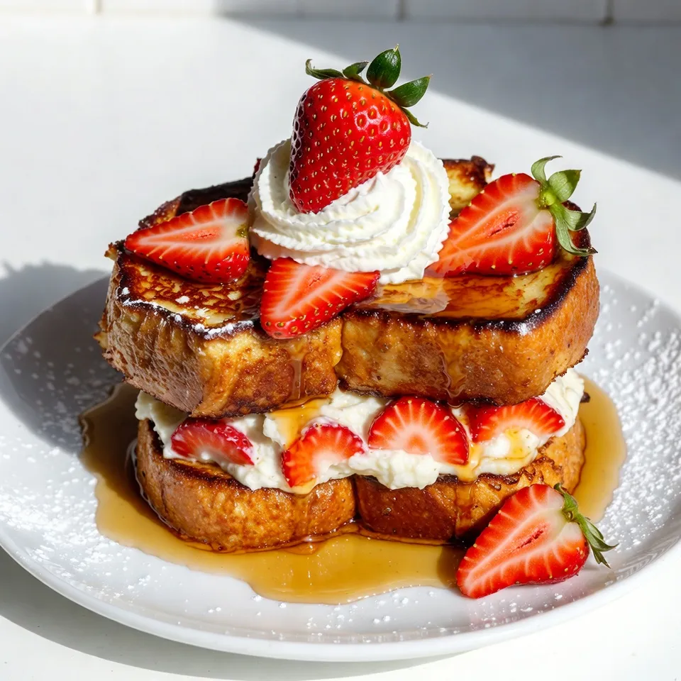 Strawberry Cheesecake Stuffed French Toast Delight