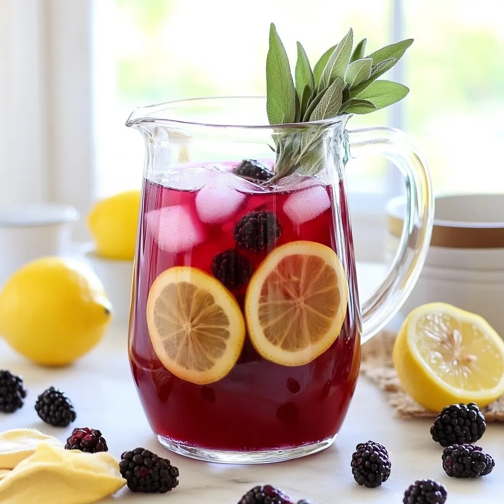 Blackberry Sage Lemonade Refreshing Summer Drink