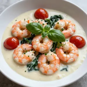 To make Creamy Tuscan Shrimp, you will need: - 1 lb shrimp, peeled and deveined - 2 tablespoons olive oil - 3 cloves garlic, minced - 1 cup cherry tomatoes, halved - 1 cup fresh spinach - 1 cup heavy cream - 1/2 cup grated Parmesan cheese - 1 teaspoon Italian seasoning - Salt and pepper to taste - Fresh basil, for garnish Each ingredient plays a key role. The shrimp gives a nice protein base. Olive oil adds richness. Garlic brings a strong flavor. Cherry tomatoes add sweetness and color. Spinach gives a fresh touch. Heavy cream makes it rich and creamy. Parmesan adds a salty depth. Italian seasoning ties all the flavors together. Salt and pepper enhance everything, while basil gives a fresh finish. You can use both fresh and frozen shrimp in this dish. Fresh shrimp tastes great, but frozen shrimp is easy to find and often cheaper. If you use frozen shrimp, thaw it before cooking. You can do this by leaving it in the fridge overnight or placing it in cold water for about 15 minutes. Both types work well, so choose what you prefer. If you don&rsquo;t have an ingredient, here are some easy swaps: - Instead of shrimp, you can use chicken or tofu for a different protein. - Use sun-dried tomatoes if you want a stronger tomato flavor. - Heavy cream can be replaced with half-and-half or a dairy-free cream for a lighter option. - For a different cheese, try feta or goat cheese instead of Parmesan. These substitutions will still give you a tasty dish, so feel free to get creative! {{ingredient_image_1}} 1. Heat the oil: Start by heating 2 tablespoons of olive oil in a large skillet over medium heat. 2. Saut&eacute; garlic: Add 3 minced garlic cloves. Saut&eacute; them for about 30 seconds until you smell that great garlic scent. 3. Cook shrimp: Add 1 lb of peeled and deveined shrimp to the skillet. Season them with salt, pepper, and 1 teaspoon of Italian seasoning. Cook for 2-3 minutes until the shrimp turn pink and opaque. Remove them and set aside. 4. Add tomatoes: In the same skillet, toss in 1 cup of halved cherry tomatoes. Cook for about 2 minutes until they start to soften. 5. Stir in spinach: Next, add 1 cup of fresh spinach. Stir it in and let it wilt for about 1 minute. 6. Make it creamy: Pour in 1 cup of heavy cream. Bring it to a gentle simmer. Reduce the heat and mix in 1/2 cup of grated Parmesan cheese. Stir until it melts and gets creamy. 7. Combine shrimp: Add the shrimp back into the skillet. Stir everything together and let the shrimp warm up for about 1 minute. Taste and adjust the seasoning if needed. 8. Garnish: Finally, remove from heat and sprinkle fresh basil on top before serving. To get the best shrimp, remember these tips: - Don't overcook: Shrimp cook fast. Just a few minutes will do. - Look for color: Perfect shrimp should be pink and opaque. When you cook, visuals help! Consider taking photos or videos at each step. This way, you can keep track of your progress. Plus, it&rsquo;s fun to share your cooking journey with friends or on social media! To get that perfect creamy texture in your Tuscan shrimp, use heavy cream. It makes a rich sauce. Start with medium heat when you add the cream. If it&rsquo;s too hot, the cream can curdle. Stir it slowly while it simmers. This will help it blend well with the cheese. Grated Parmesan adds more creaminess. Mix it in until melted, and you'll have a smooth sauce that clings to the shrimp. Seasoning makes a huge difference in this dish. Use fresh garlic for the best taste. It adds a bright, strong flavor. Italian seasoning brings warmth and depth. Don&rsquo;t forget salt and pepper. They balance the flavors. Taste as you cook. If it needs more, add it! Fresh basil at the end adds freshness. It also makes the dish look beautiful. One common mistake is overcooking the shrimp. They cook fast, just 2-3 minutes. If you cook them too long, they become tough. Another mistake is adding the cheese too early. If you add it to the hot pan, it might clump. Wait until the cream simmers. Lastly, don&rsquo;t skip the seasoning. It is key for flavor. Pro Tips Fresh Ingredients Matter: Always use fresh spinach and ripe cherry tomatoes for the best flavor and texture in your creamy sauce. Perfectly Cooked Shrimp: Be careful not to overcook the shrimp; they should be just pink and opaque when fully cooked, which takes only a few minutes. Customize the Creaminess: Adjust the amount of heavy cream and Parmesan to your preference for a richer or lighter sauce. Garnish for Flavor: Fresh basil not only adds color but enhances the flavor; consider adding a sprinkle of red pepper flakes for a spicy kick! {{image_2}} You can swap shrimp for other proteins. Chicken works great in this dish. Simply cook it until golden brown. Use the same spices for flavor. Cook it in the same skillet for extra taste. You can also use scallops. They cook quickly and absorb the sauce well. Just watch them closely so they don&rsquo;t overcook. You can make this dish vegetarian by leaving out the shrimp. Instead, use mushrooms or zucchini. They add a nice texture. Saut&eacute; them until tender. You can keep the garlic, spinach, and tomatoes for flavor. The creamy sauce will still taste rich and delicious without meat. It&rsquo;s a great way to enjoy this dish without seafood. Add more flavor by including sun-dried tomatoes or artichokes. They bring extra depth to the sauce. If you like it spicy, add red pepper flakes. You can also try different herbs like oregano or thyme. For a tangy twist, squeeze some lemon juice before serving. You can mix and match these ideas. Customize the dish to fit your taste! To store leftovers of Creamy Tuscan Shrimp, let it cool first. Place it in an airtight container. This keeps the dish fresh. You can store it in the fridge for up to three days. Make sure you seal it well to avoid any smells. When reheating, use a skillet for best results. Heat it over low to medium heat. Add a splash of cream or broth to keep it moist. Stir gently as it warms. This helps keep the shrimp tender. You can also microwave it in short bursts. Cover it to avoid drying out. You can freeze Creamy Tuscan Shrimp for later. Place it in a freezer-safe container. It can last up to three months in the freezer. When ready to eat, thaw it overnight in the fridge. Reheat it gently on the stove or microwave. Avoid refreezing after thawing for the best taste. The best type of shrimp for this dish is medium to large shrimp. They hold their shape well and have a great texture. Look for shrimp that are peeled and deveined to save time. Fresh shrimp offers the best taste, but frozen shrimp works too. If you use frozen, thaw them first for even cooking. Yes, you can make Creamy Tuscan Shrimp ahead of time. Cook the dish, then cool it down. Store it in an airtight container in the fridge. It stays fresh for about two days. When you reheat, do it gently on low heat to keep it creamy. Avoid boiling it again, as this can change the texture. Creamy Tuscan Shrimp pairs well with many sides. Here are some great options: - Cooked pasta, like fettuccine or linguine - Rice, such as jasmine or basmati - Fresh bread, perfect for soaking up the sauce - Steamed veggies like broccoli or asparagus - A light salad with greens and vinaigrette These sides complement the rich flavors of the shrimp and make the meal more filling. In this blog post, we covered the key ingredients for Creamy Tuscan Shrimp, including fresh versus frozen options and suggested substitutions. I walked you through step-by-step cooking instructions and shared tips for perfecting flavor and texture. We explored variations to suit different diets and discussed how to store and reheat your dish. As you make this recipe, remember that practice makes perfect. Enjoy trying new flavors and combinations, and take your time in the kitchen! Your delicious creation awaits.